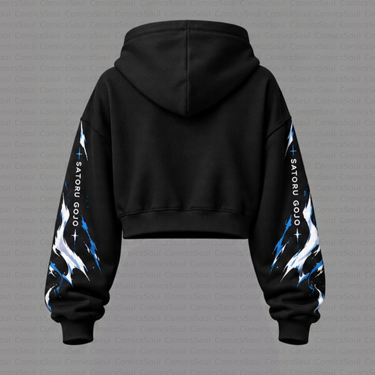 Jujutsu Kaisen Cropped Long Sleeve Hoodie & High Waist Jogger Pants Two Piece