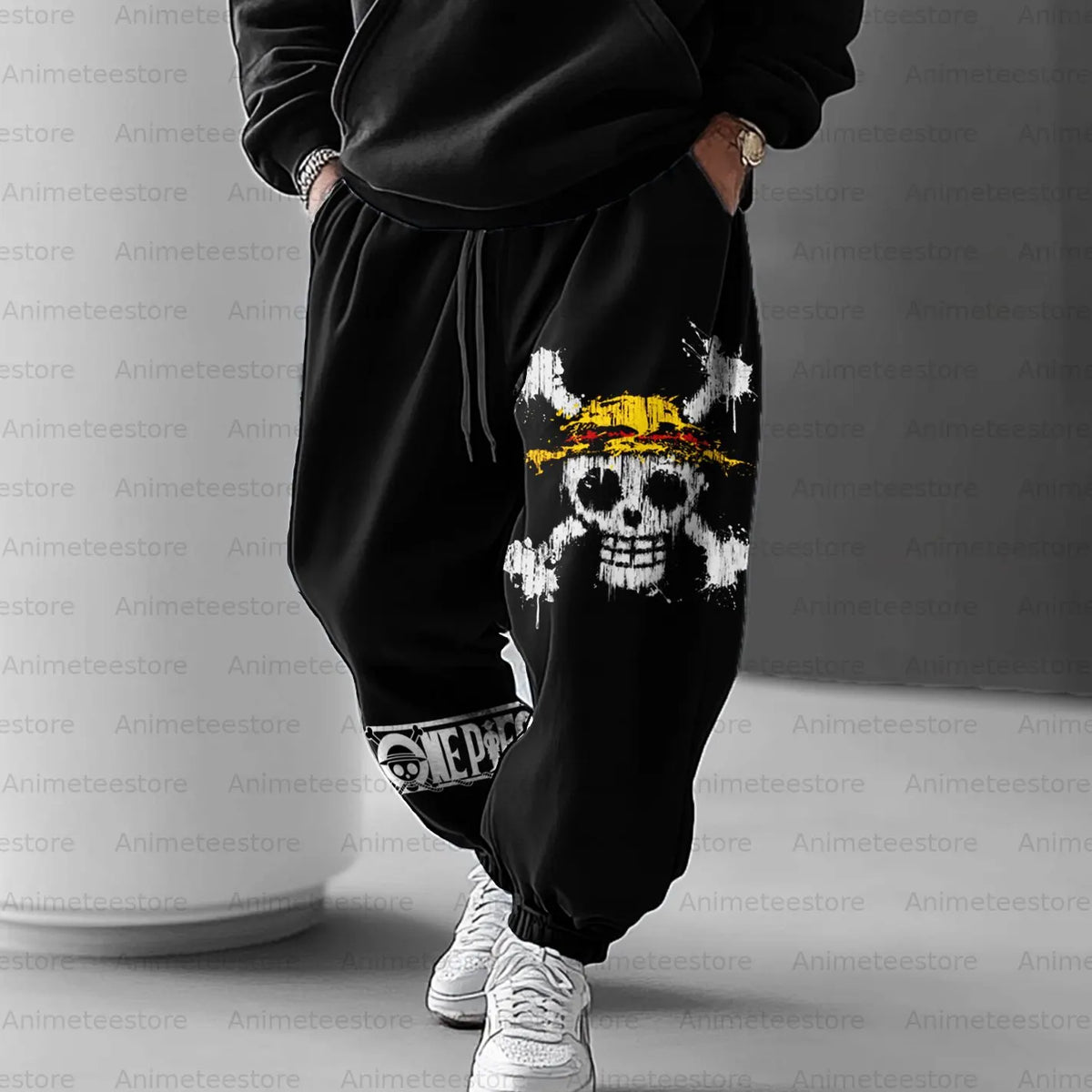 OP-Unisex Anime Graphic Casual Oversized Regular Athletic Pants