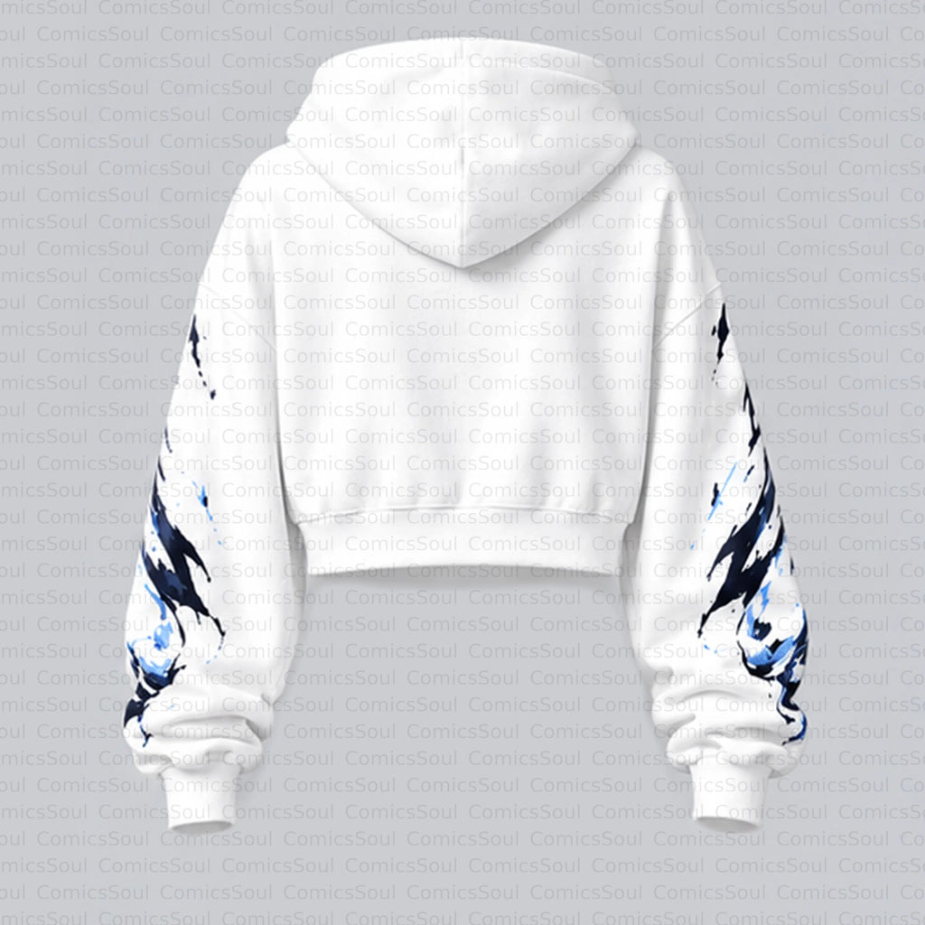 Jujutsu Kaisen Cropped Long Sleeve Hoodie & High Waist Jogger Pants Two Piece