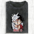 OP-Unisex Anime Inspired Vintage Washed T-Shirt