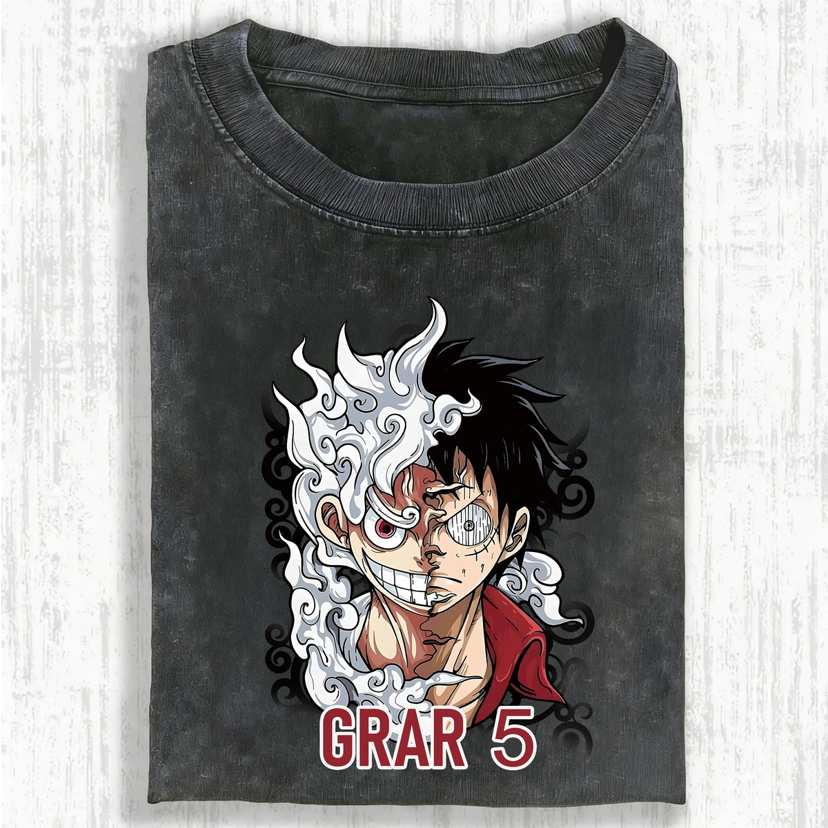 OP-Unisex Anime Inspired Vintage Washed T-Shirt