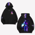 Unisex Graphic Streetwear Vintage Zipper Cardigan Plush Hoodie