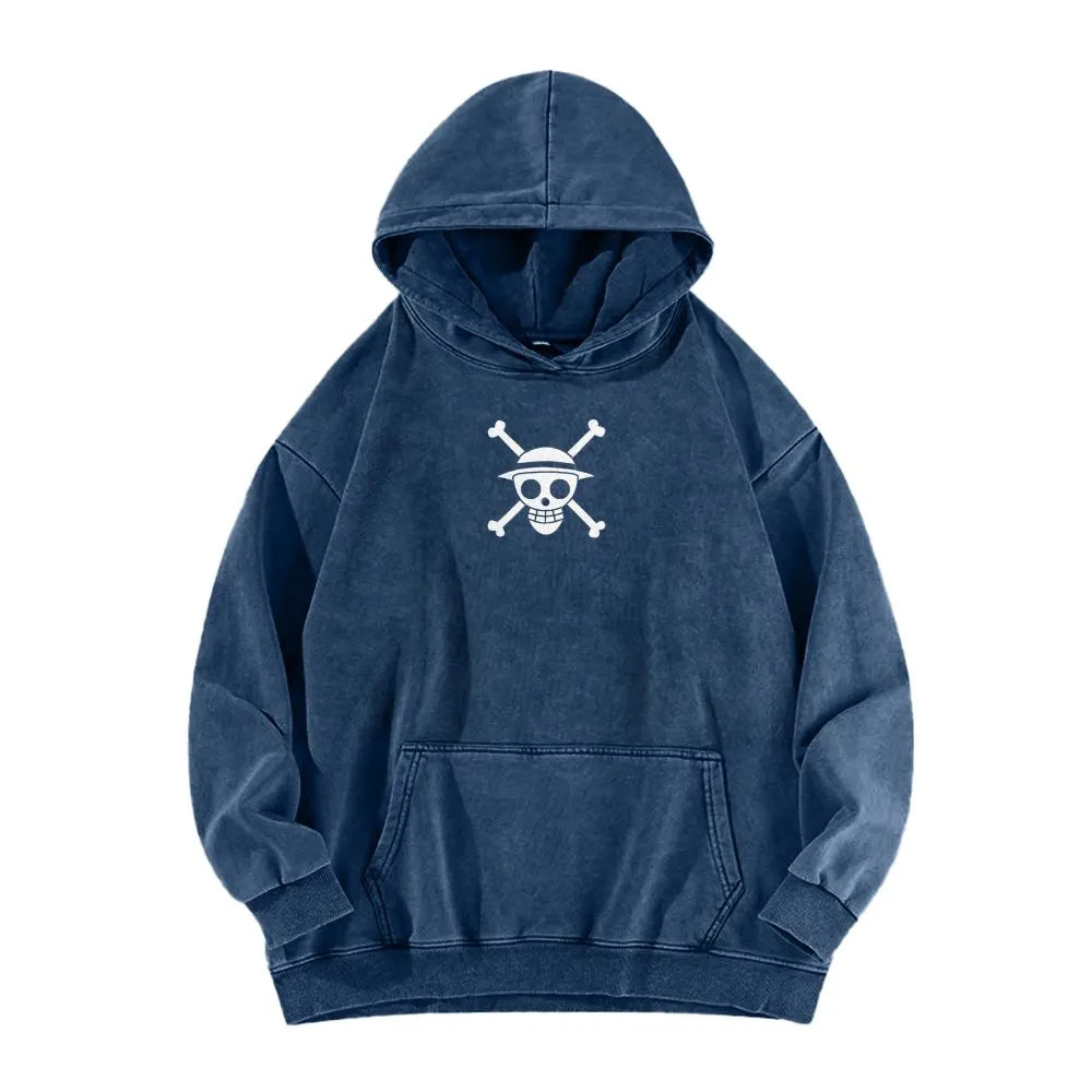 OP-Washed Luffy Vintage Hoodie