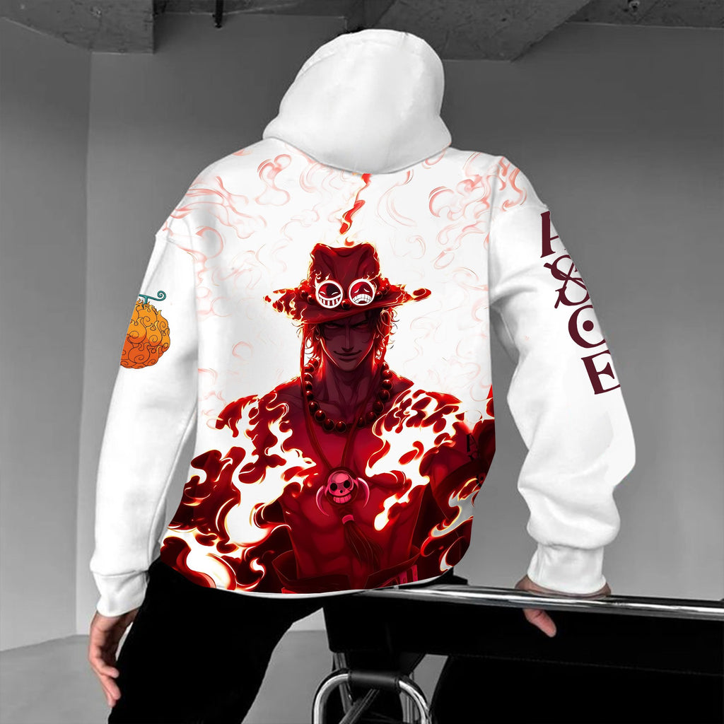 OP-Unisex Anime Inspired Vintage Plush Hoodie