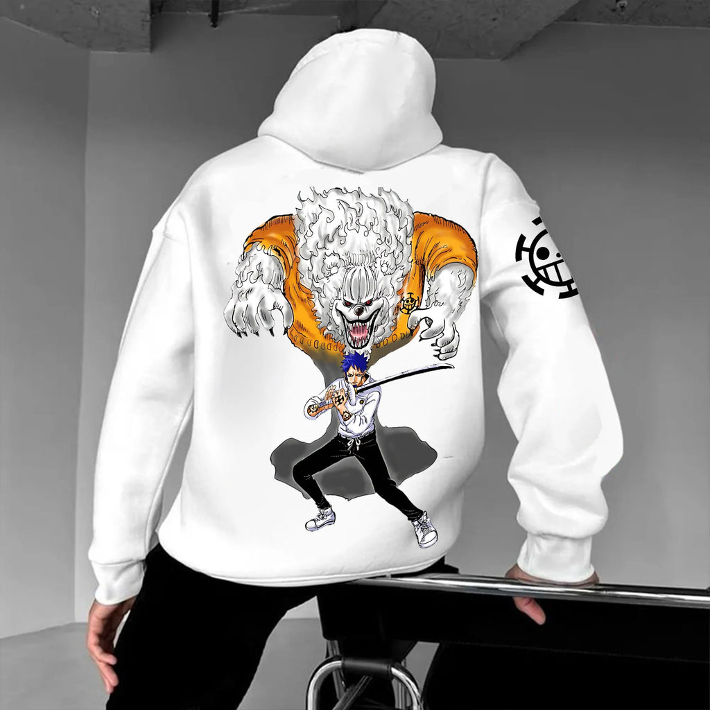 OP-Unisex Anime Inspired Vintage Plush Hoodie