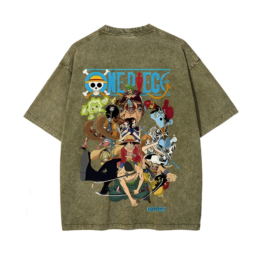 OP-Luffy Vintage Oversized T-Shirt