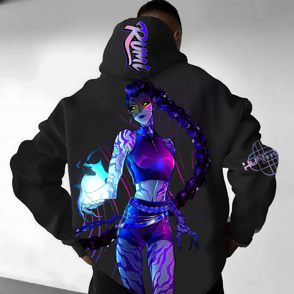 Plus Velvet Unisex Anime Graphic Streetwear Vintage Hoodie