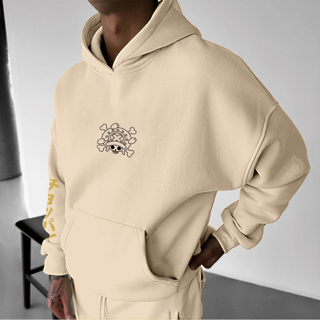 0P-Unisex Anime Graphic Streetwear Vintage Plush Hoodie