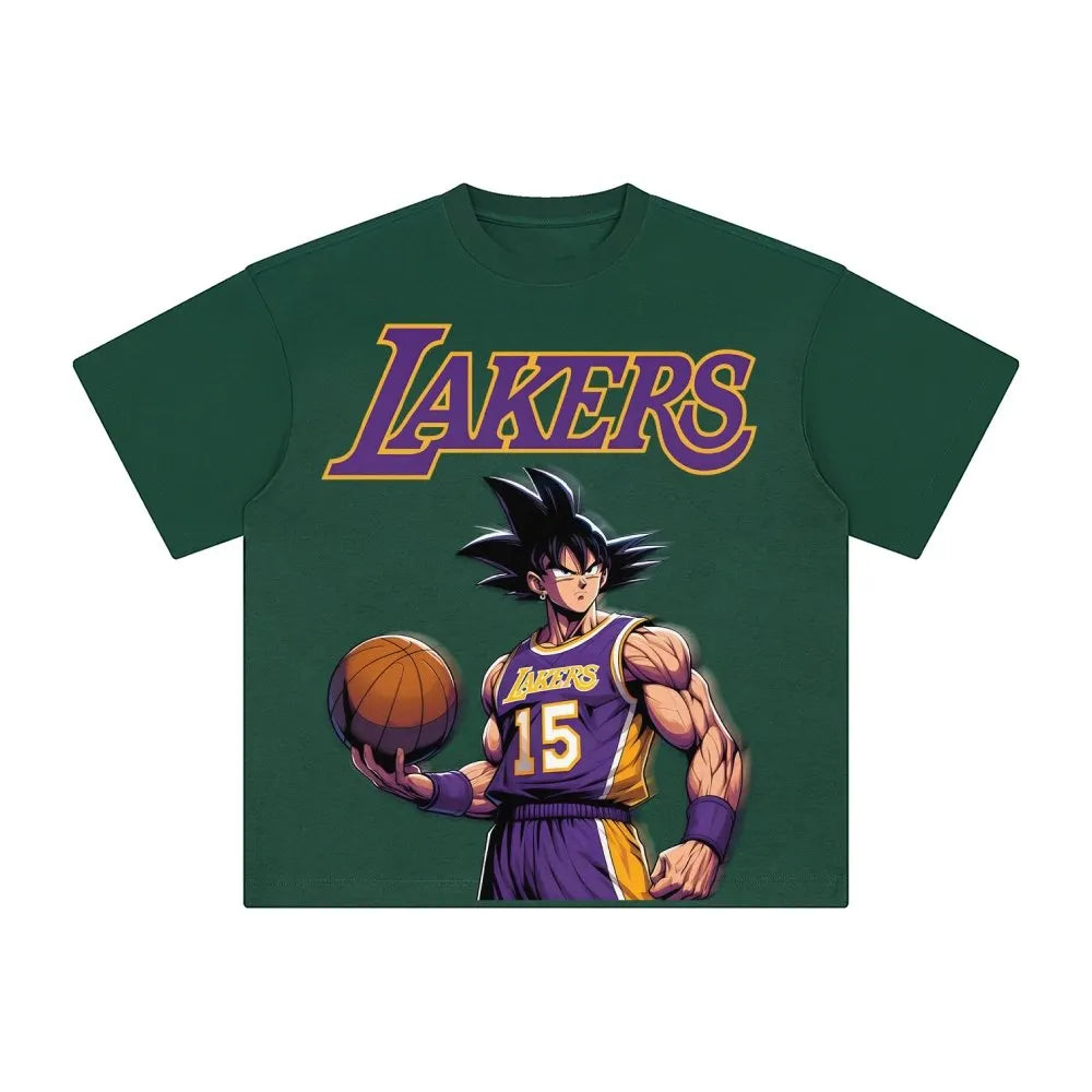 OP-Unisex Vintage Tee丨 Lakers X Dragon Ball Tee