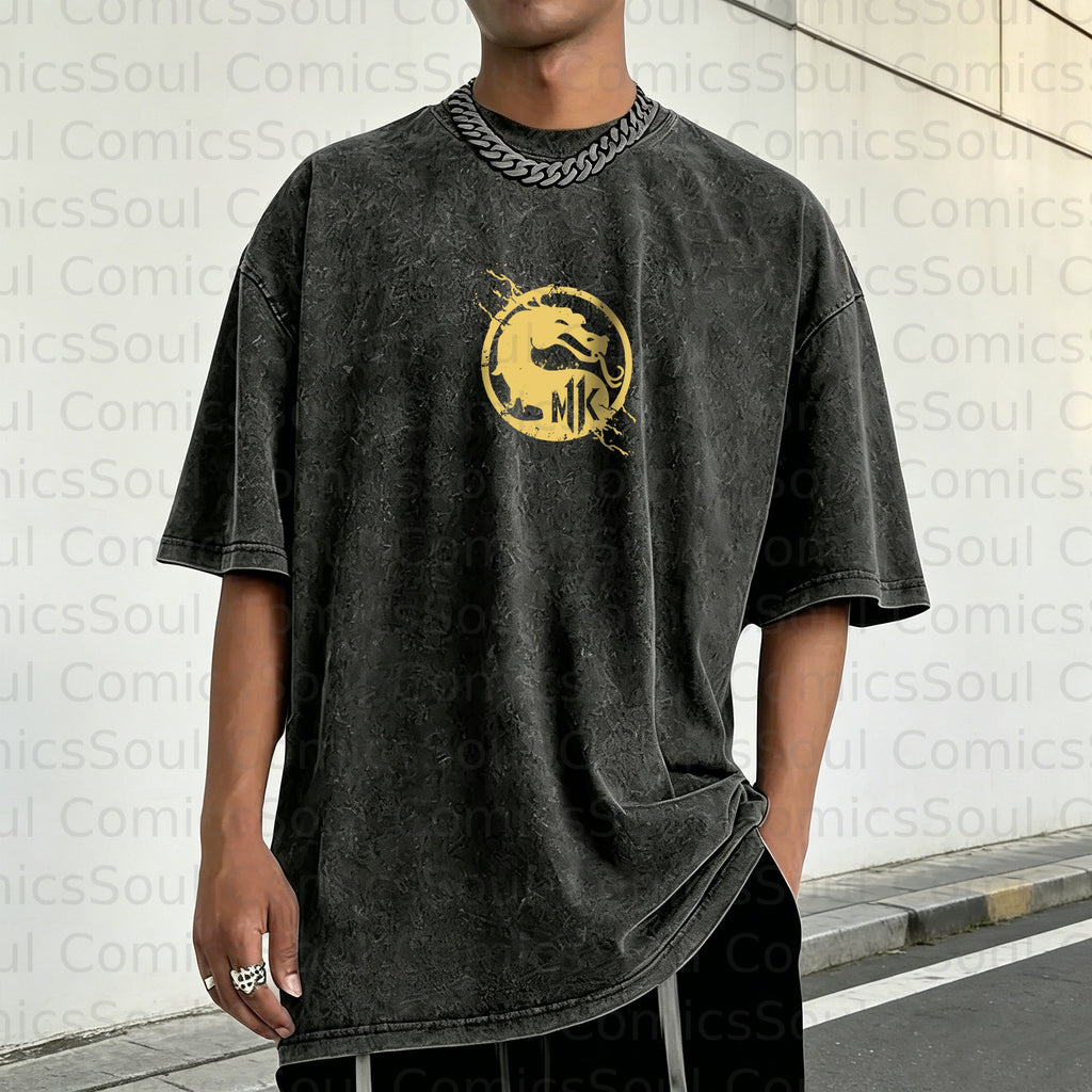 Unisex Anime Inspired Vintage Washed T-Shirt