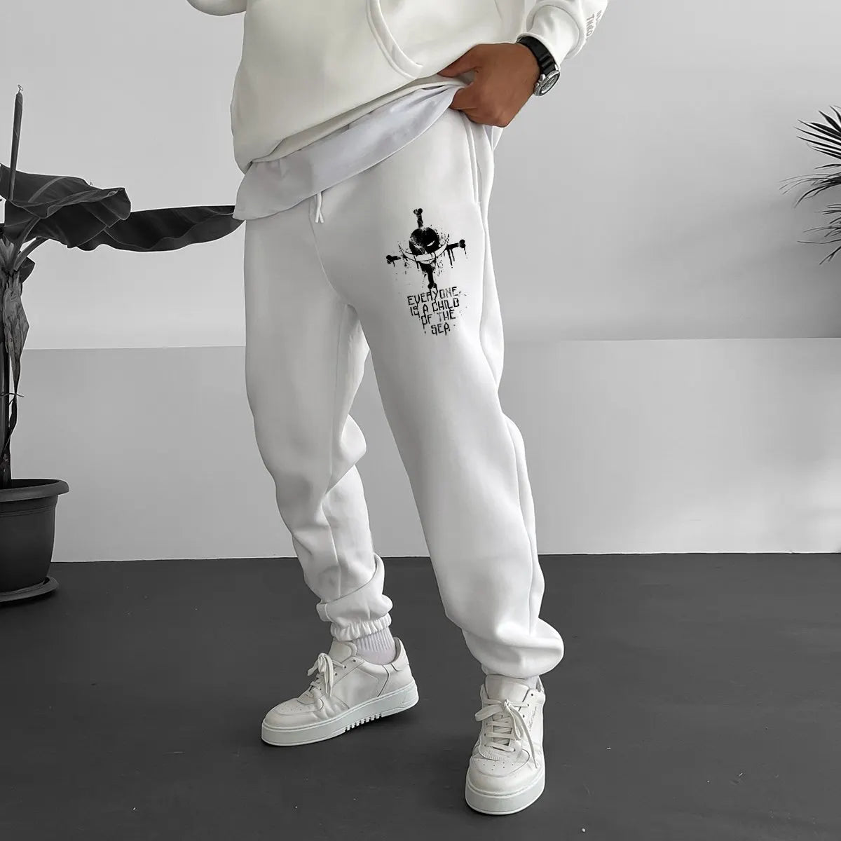 0P-Print TrackPants Casual Sweatpants