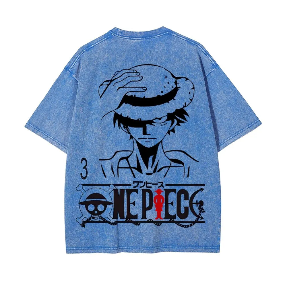 OP-Luffy Vintage Oversized T-Shirt