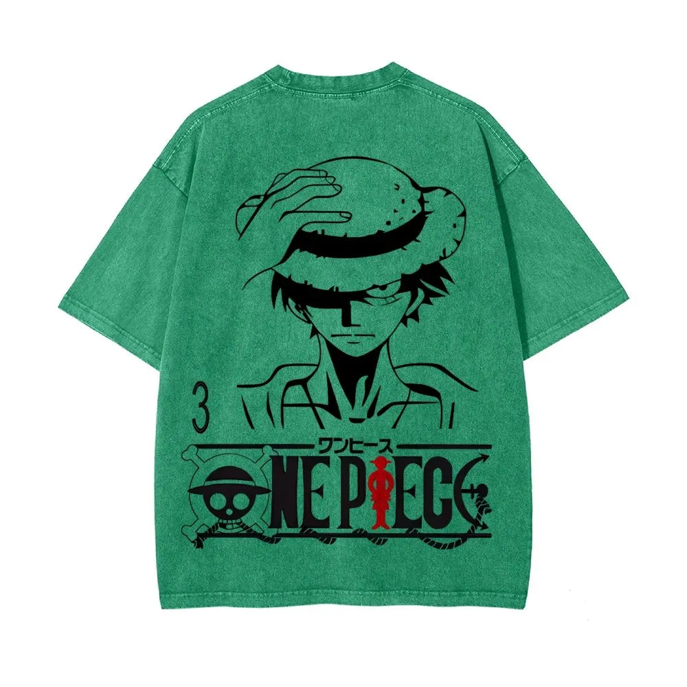 OP-Luffy Vintage Oversized T-Shirt