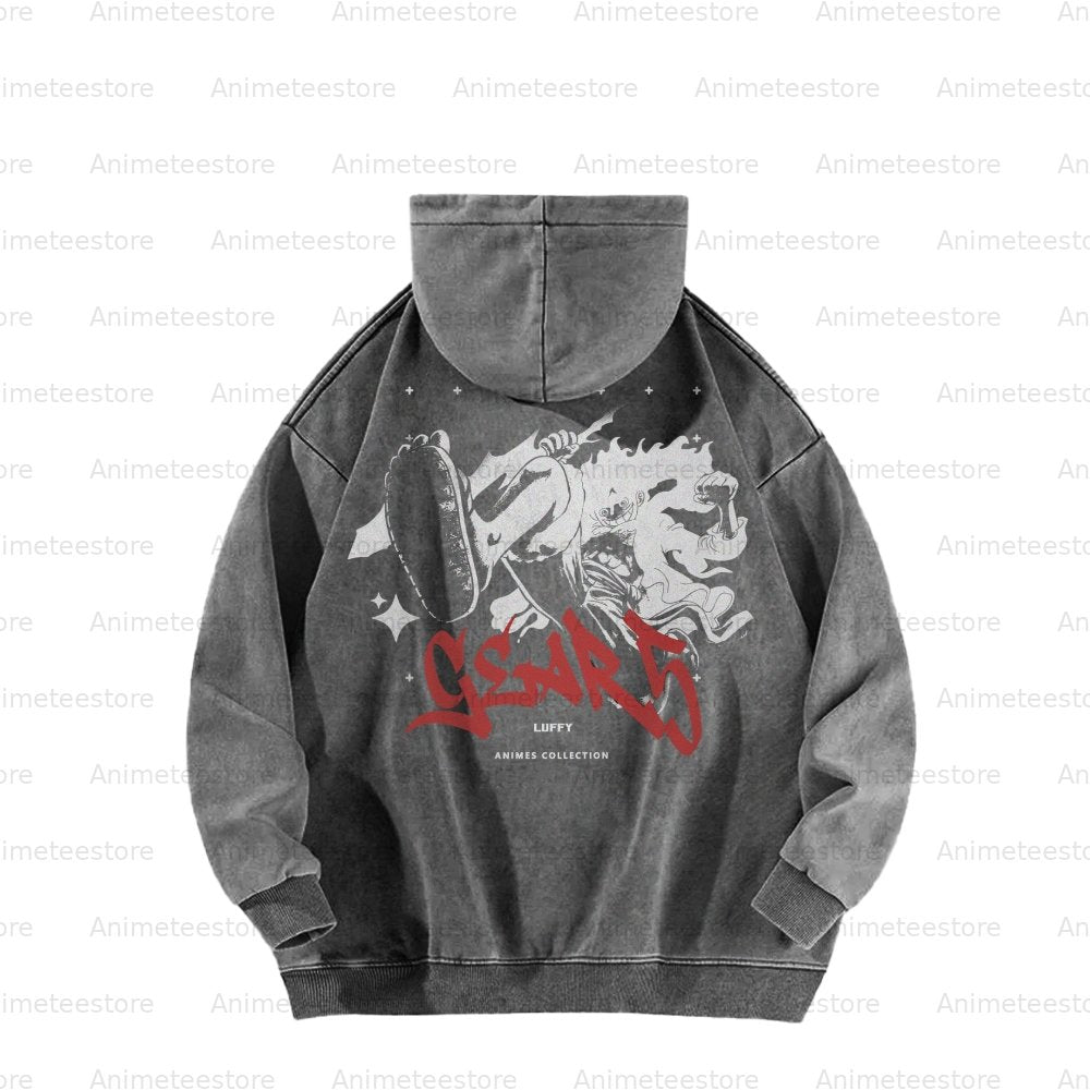 OP-Washed Luffy Vintage Hoodie