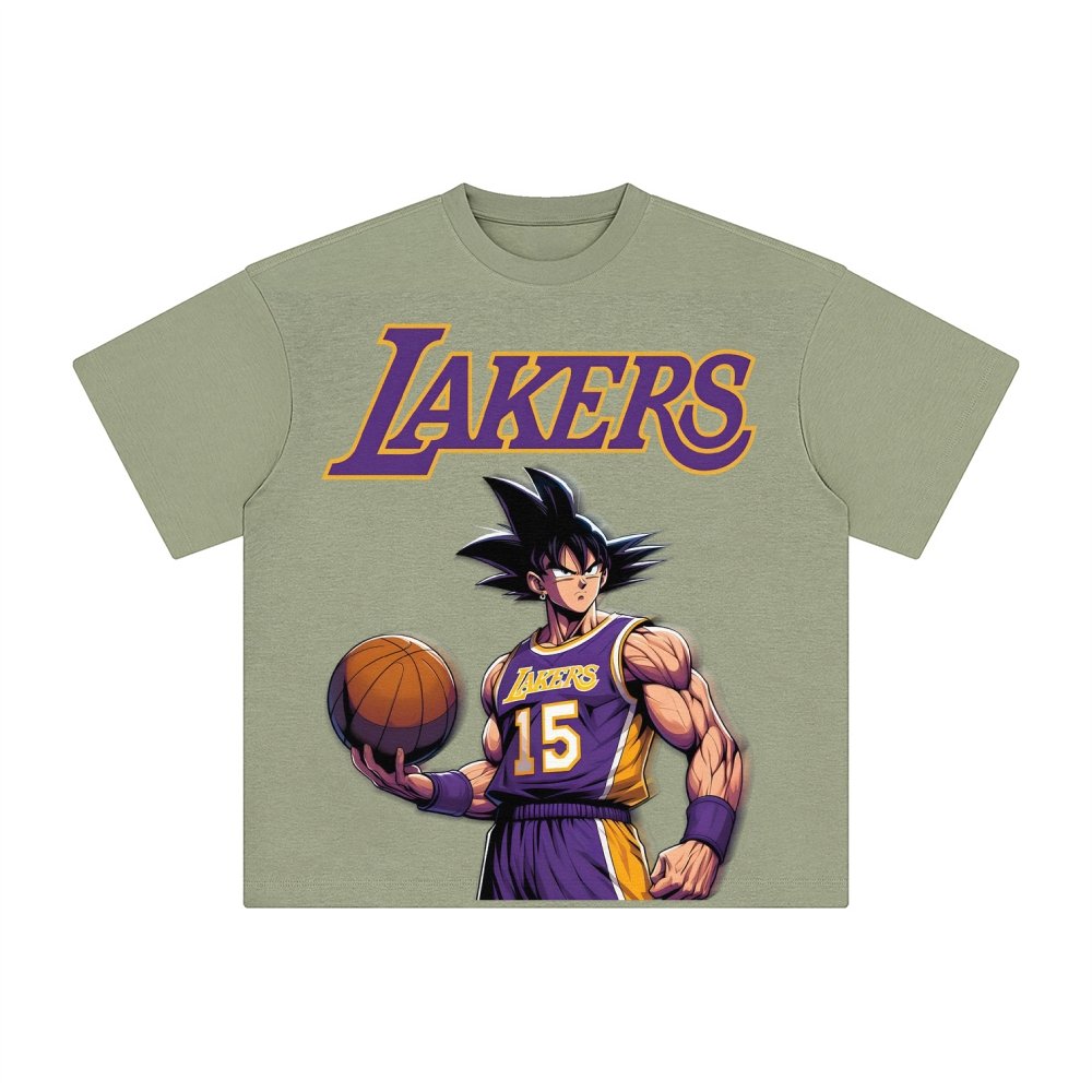 OP-Unisex Vintage Tee丨 Lakers X Dragon Ball Tee