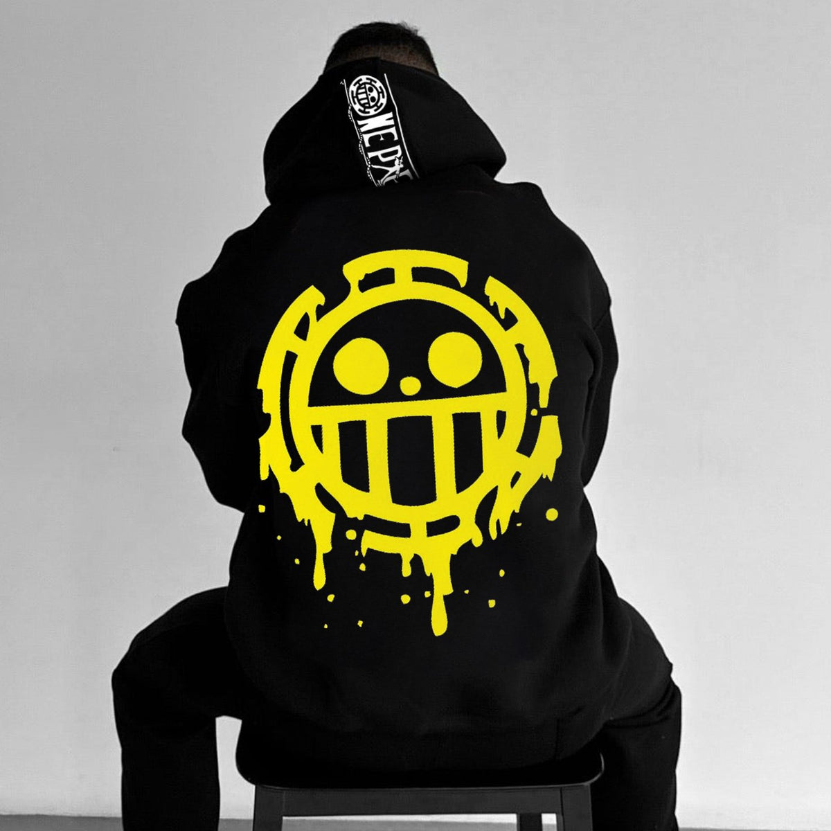 OP-Oversize "anime Print" Print Hoodie