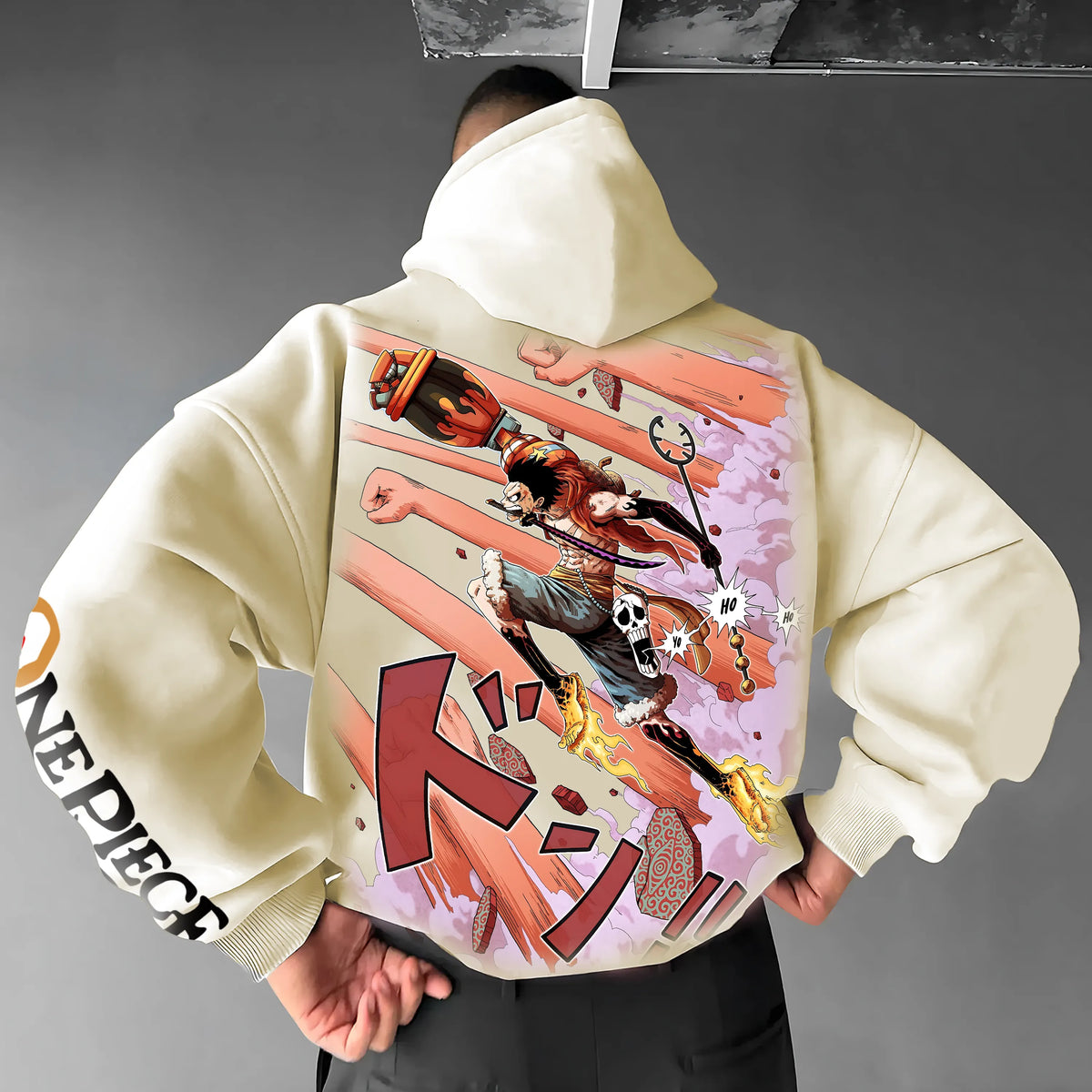 OP-Unisex Anime Inspired Vintage Plush Hoodie