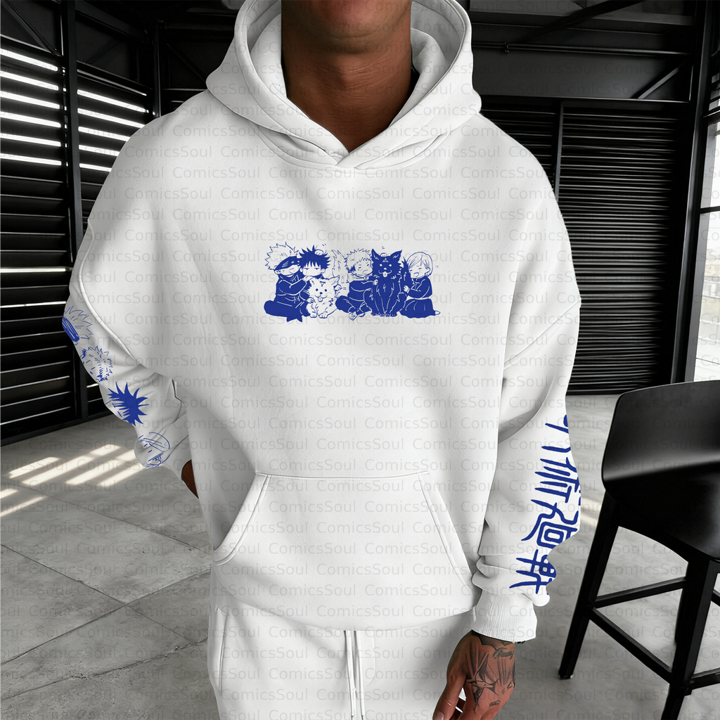 Unisex Anime Inspired Vintage Plush Hoodie
