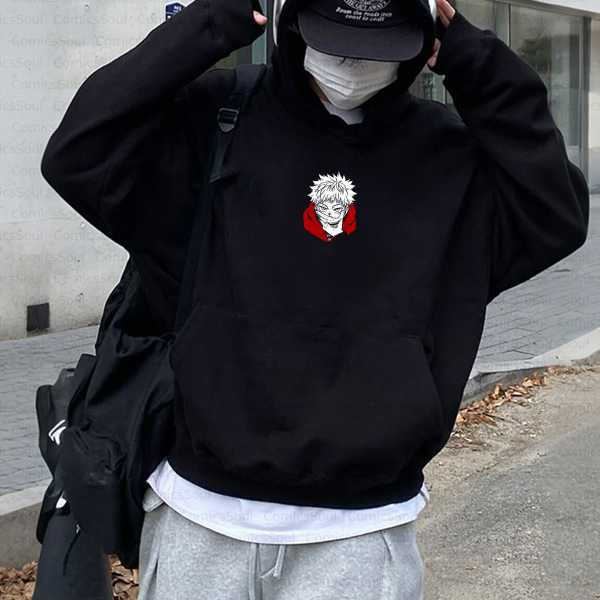 Unisex Anime Inspired Vintage Plush Hoodie