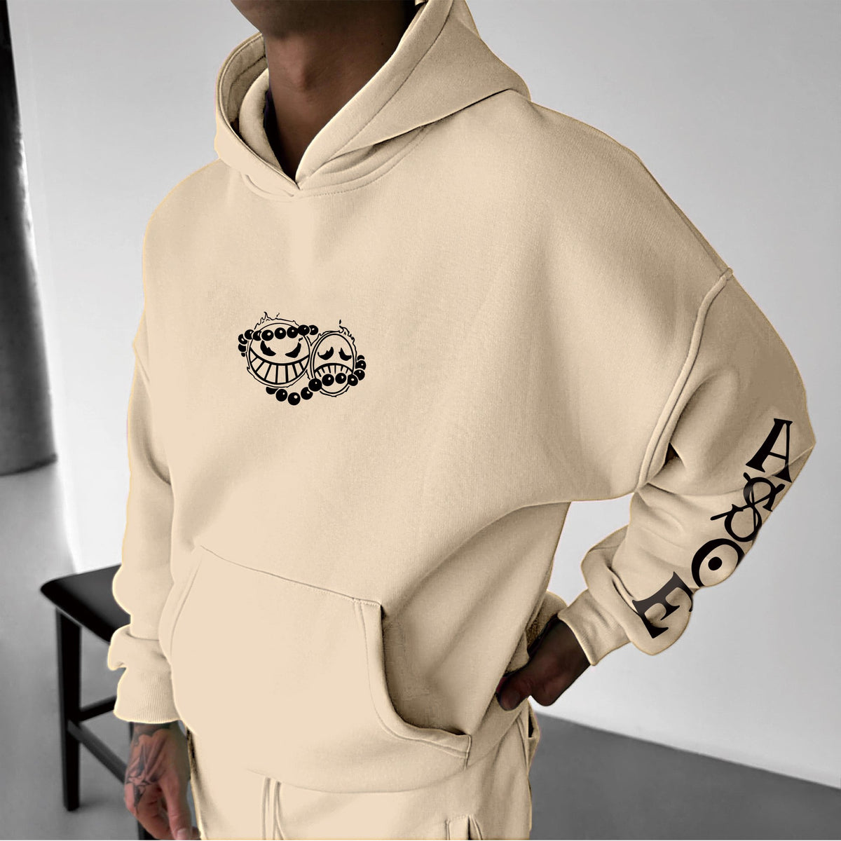 0P-Unisex Anime Graphic Streetwear Vintage Plush Hoodie