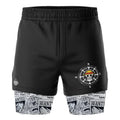 0P-Straw Hat Wanted Pattern   2-in-1 Performance Shorts