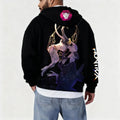 Unisex Graphic Streetwear Vintage Zipper Cardigan Plush Hoodie