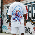 Unisex Anime Inspired Vintage T-shirt& Shorts 2 Pieces Set