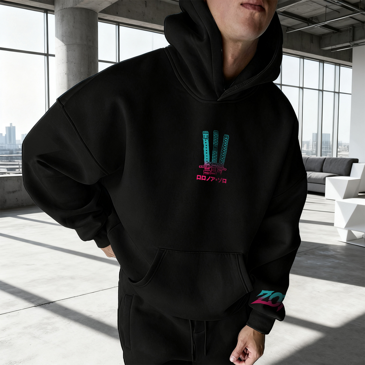 OP-Unisex Anime Inspired Vintage Plush Hoodie