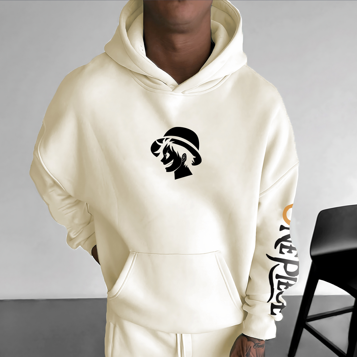 OP-Unisex Anime Inspired Vintage Plush Hoodie