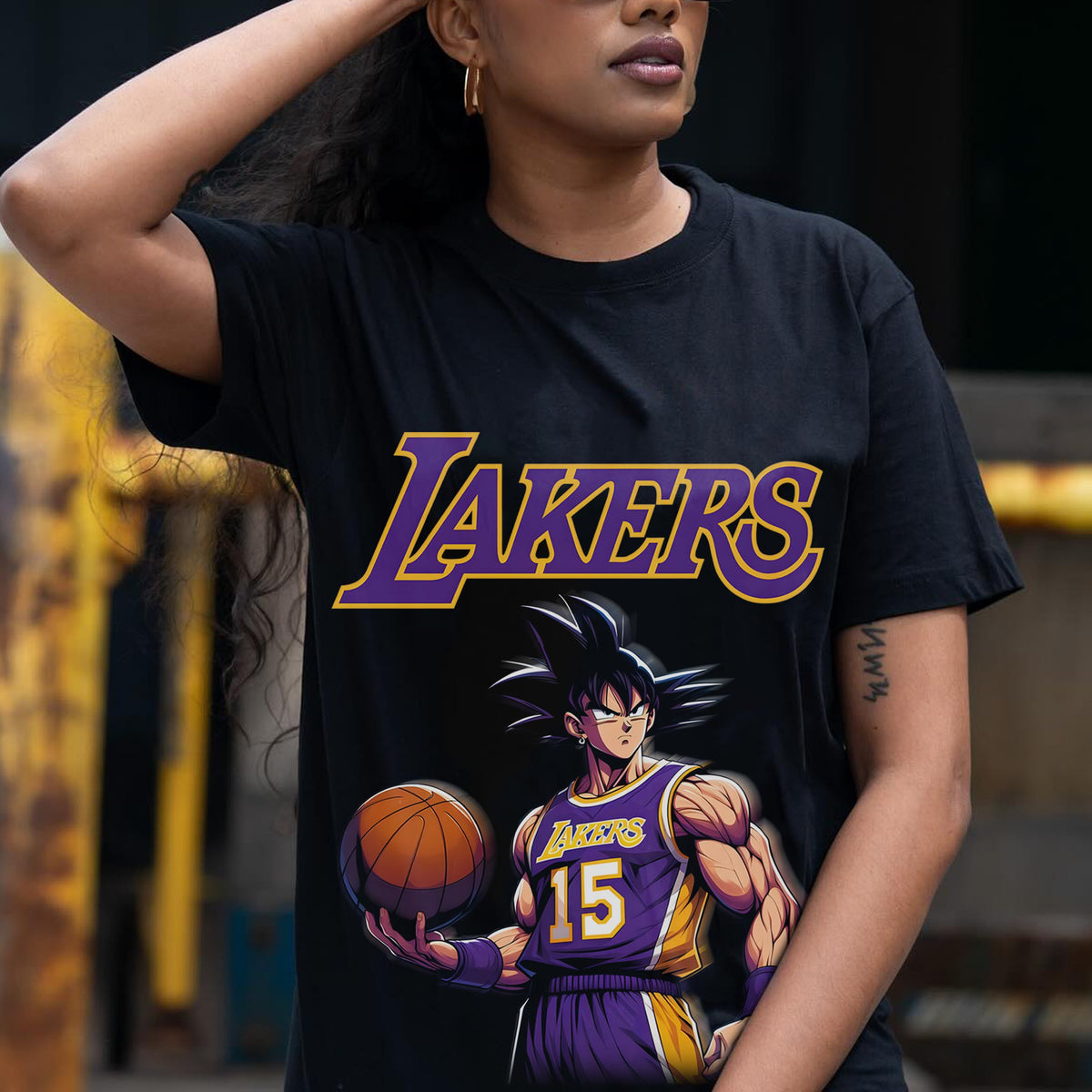 OP-Unisex Vintage Tee丨 Lakers X Dragon Ball Tee