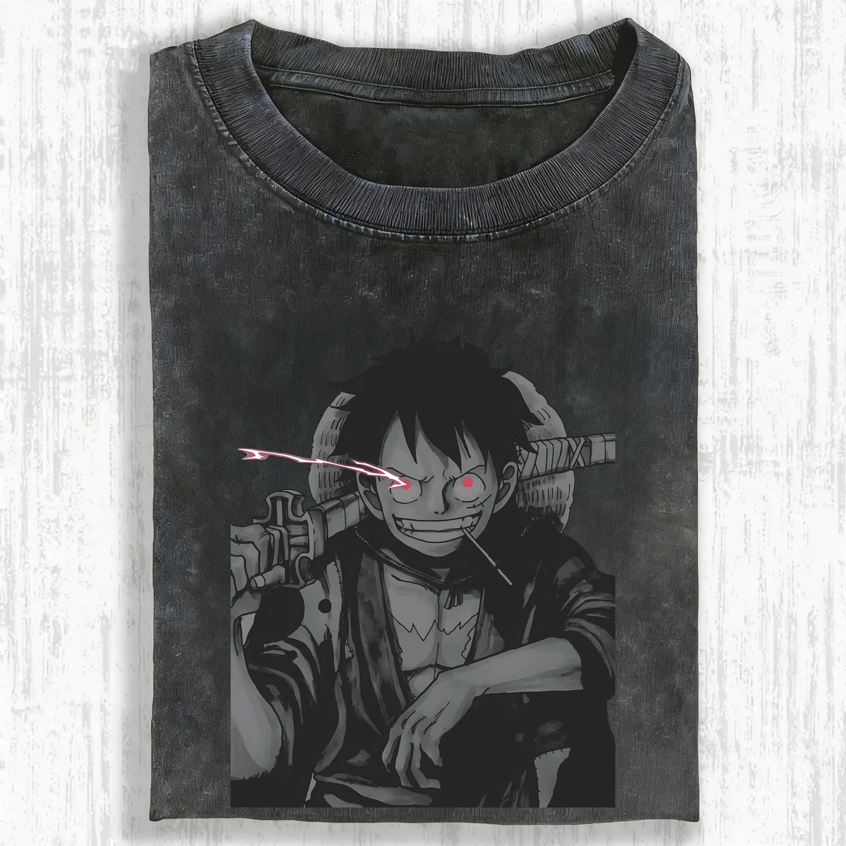 OP-Unisex Anime Inspired Vintage Washed T-Shirt