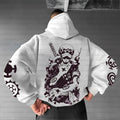 0P-Unisex Anime Graphic Streetwear Vintage Plush Hoodie