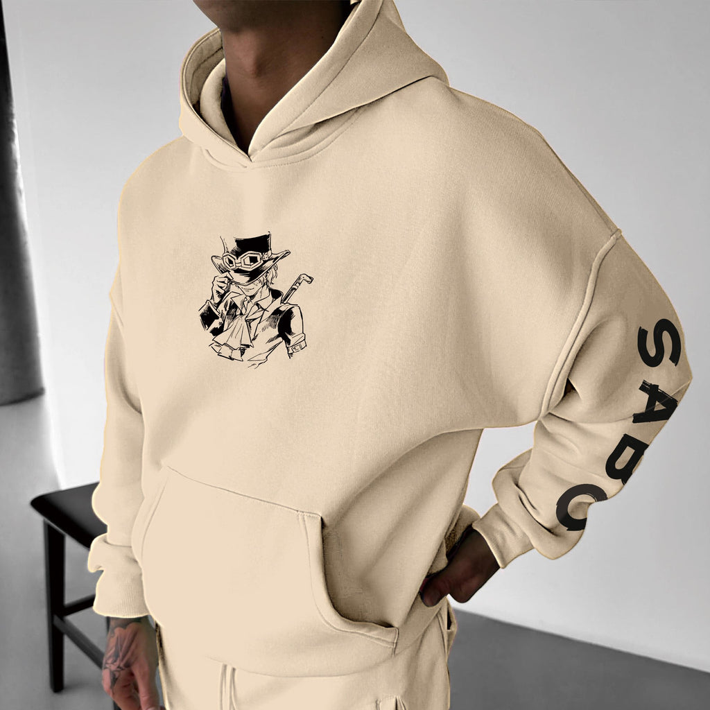 0P-Unisex Anime Graphic Streetwear Vintage Plush Hoodie