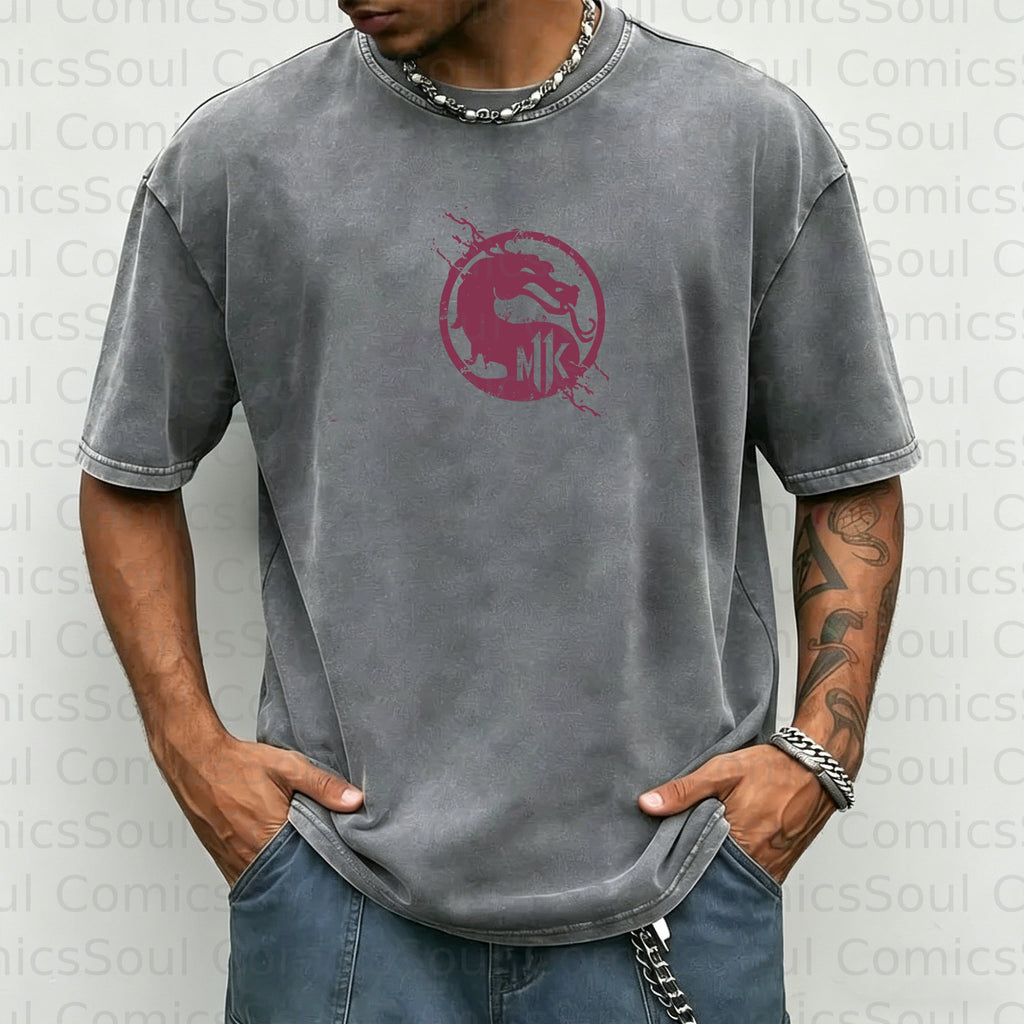 Unisex Anime Inspired Vintage Washed T-Shirt