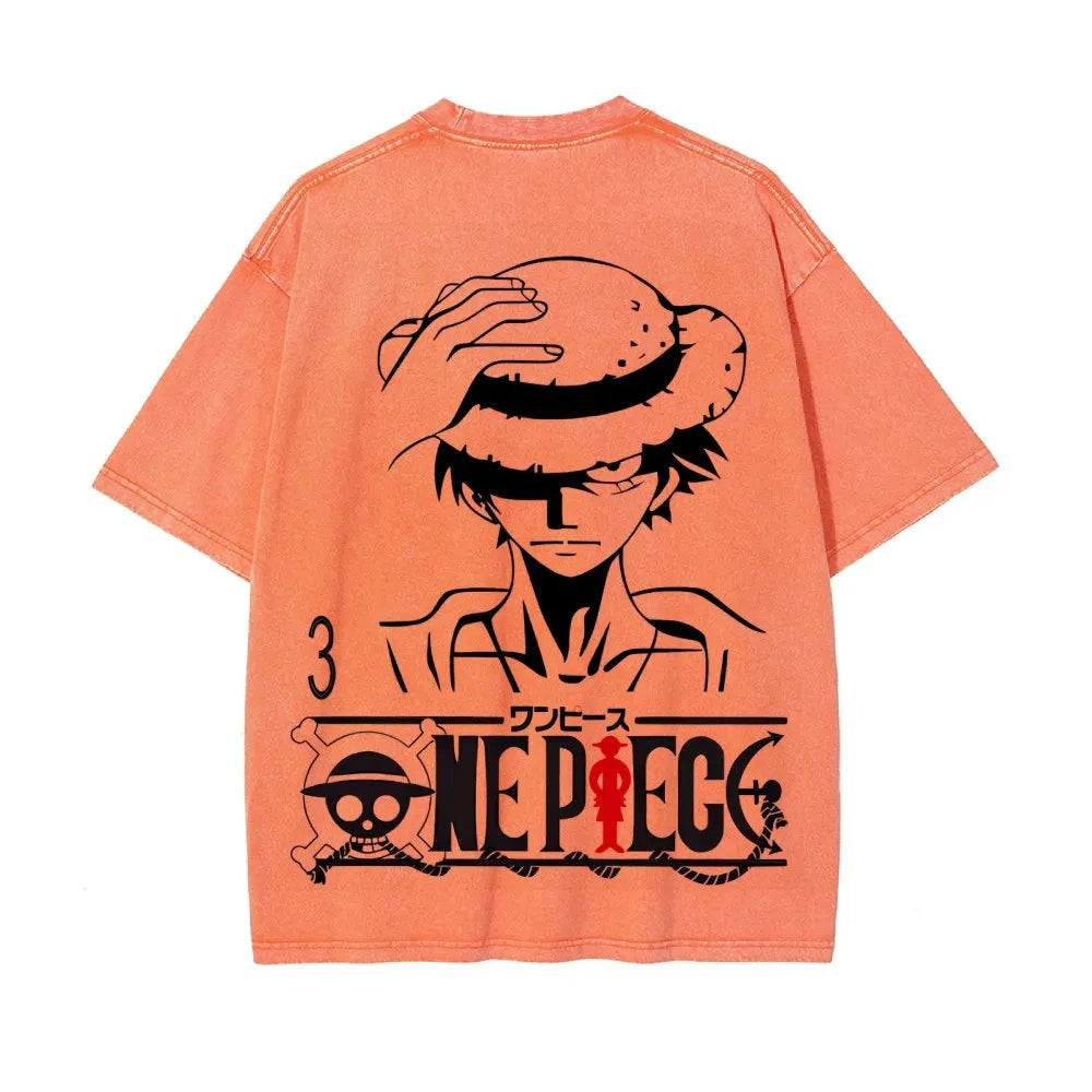 OP-Luffy Vintage Oversized T-Shirt