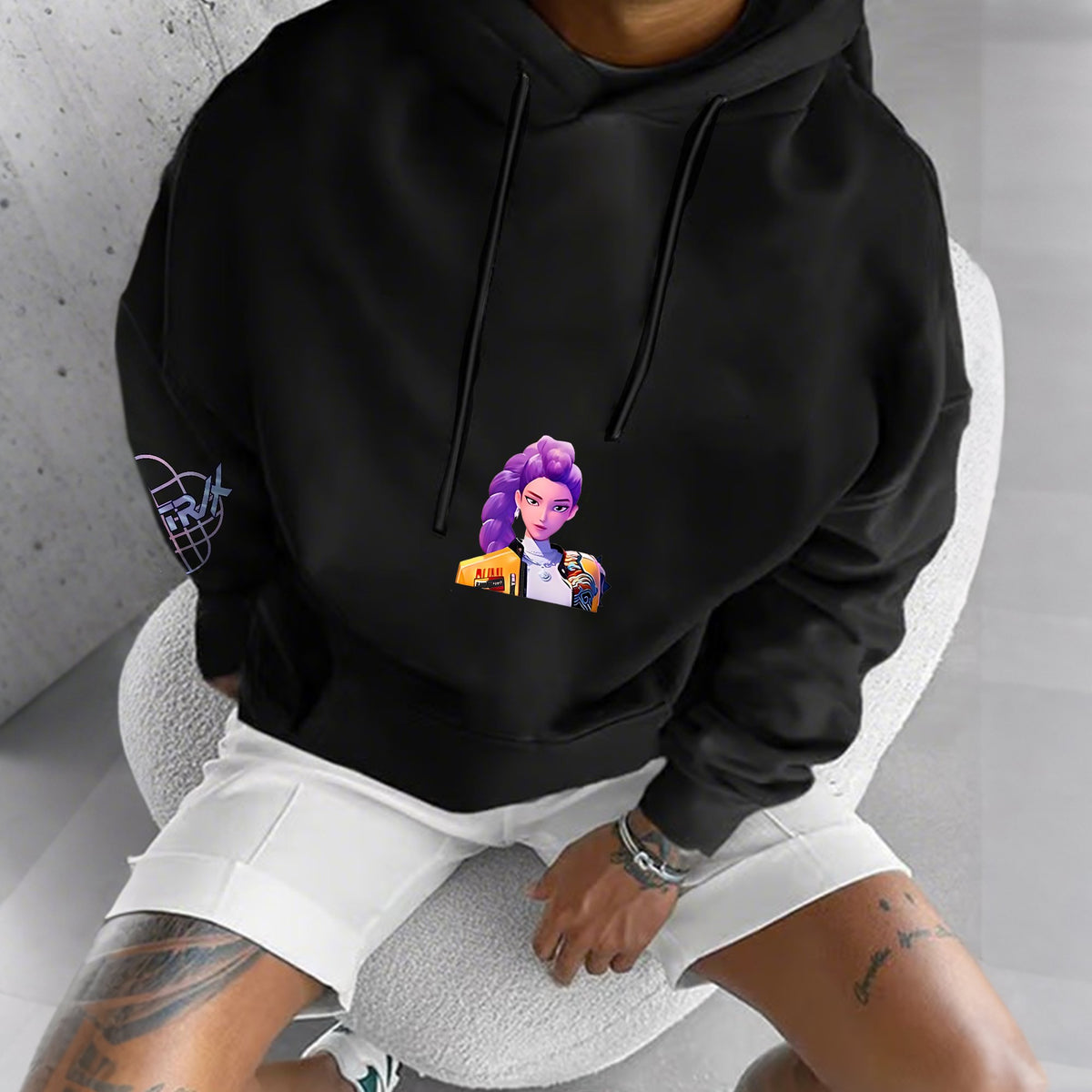 Plus Velvet Unisex Anime Graphic Streetwear Vintage Hoodie
