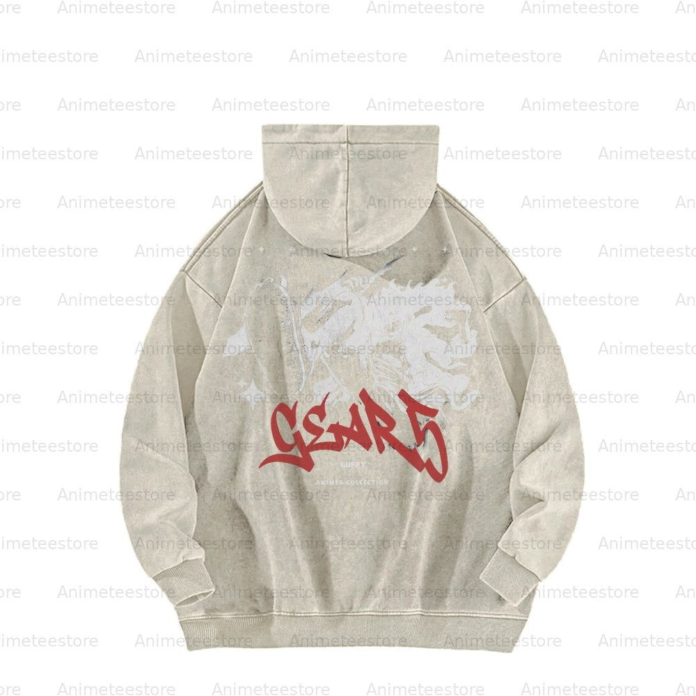 OP-Washed Luffy Vintage Hoodie