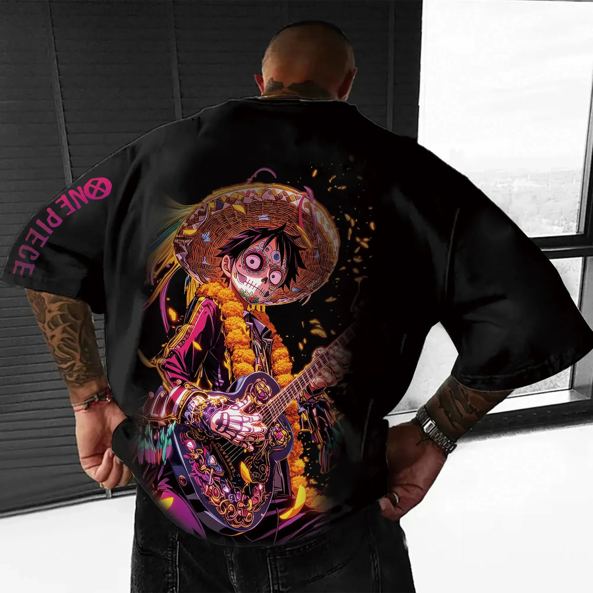 0P-Unisex Anime Inspired Vintage T-Shirt