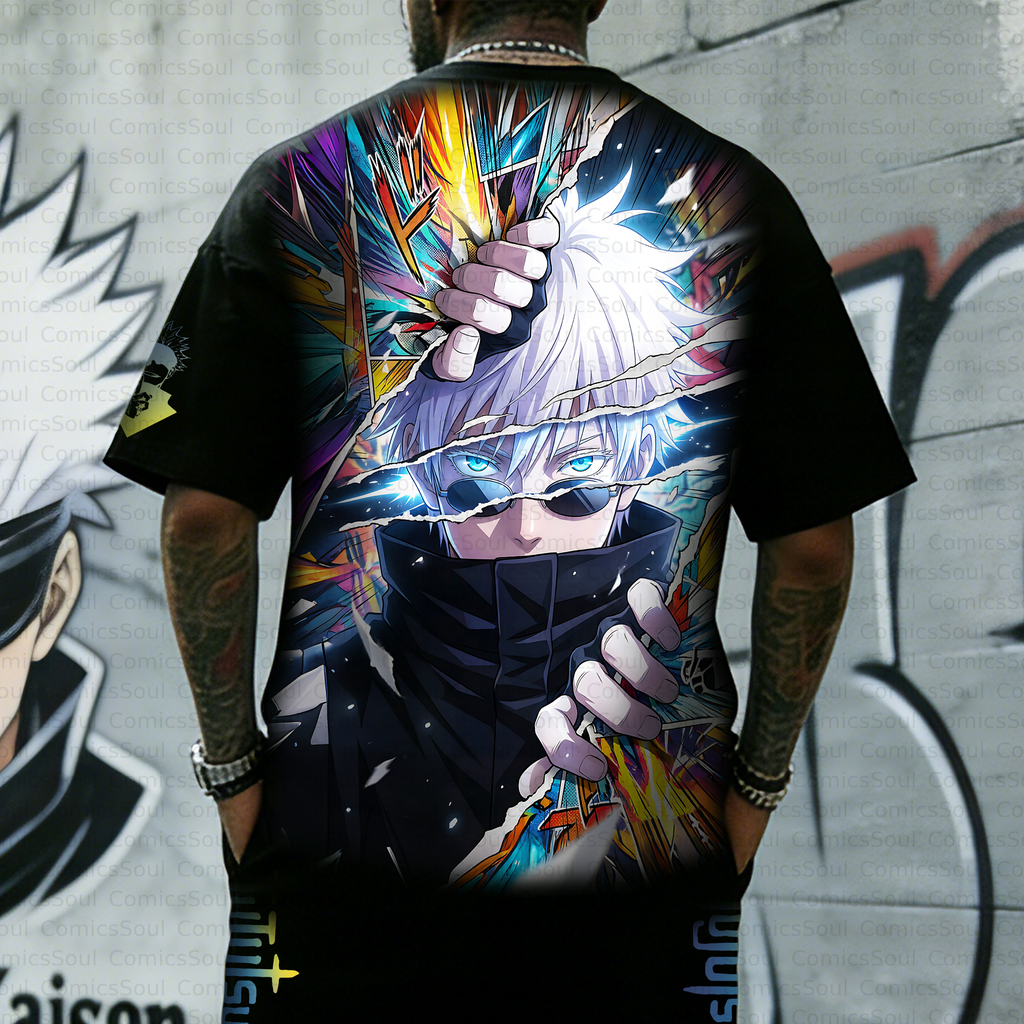 Unisex Anime Inspired Vintage T-shirt& Shorts 2 Pieces Set