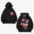 Unisex Graphic Streetwear Vintage Zipper Cardigan Plush Hoodie