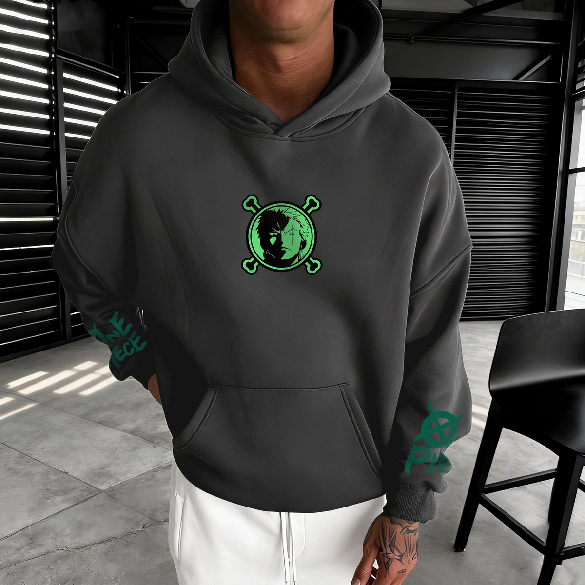 OP-Unisex Anime Inspired Vintage Plush Hoodie