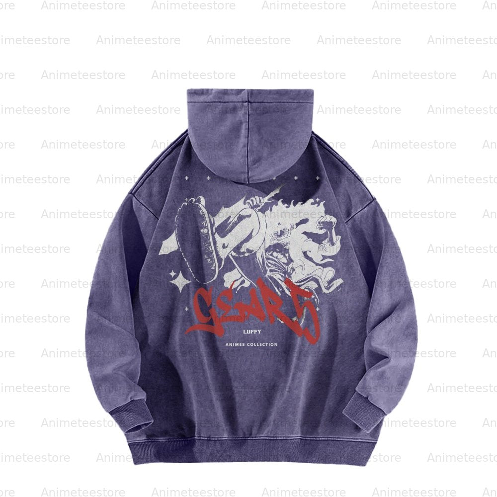 OP-Washed Luffy Vintage Hoodie