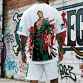 OP-Unisex Anime Inspired Vintage T-shirt& Shorts 2 Pieces Set