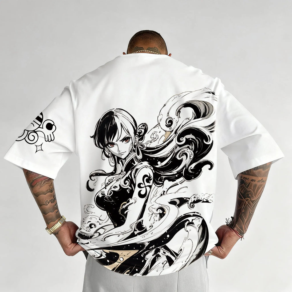 0P-Unisex Anime Inspired Vintage T-Shirt