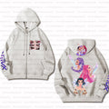 Unisex Graphic Streetwear Vintage Zipper Cardigan Plush Hoodie