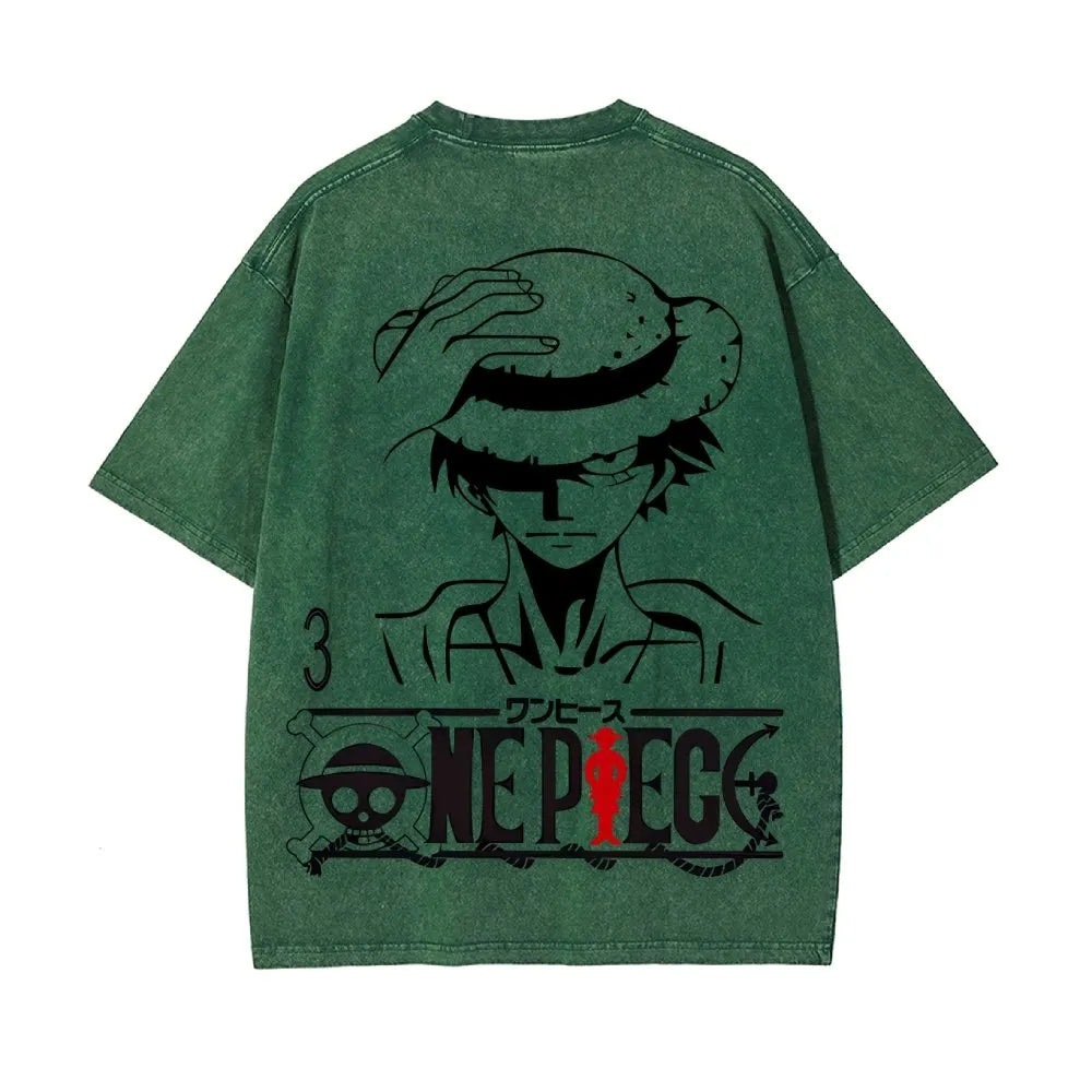 OP-Luffy Vintage Oversized T-Shirt