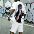 Unisex Anime Inspired Vintage T-shirt& Shorts 2 Pieces Set