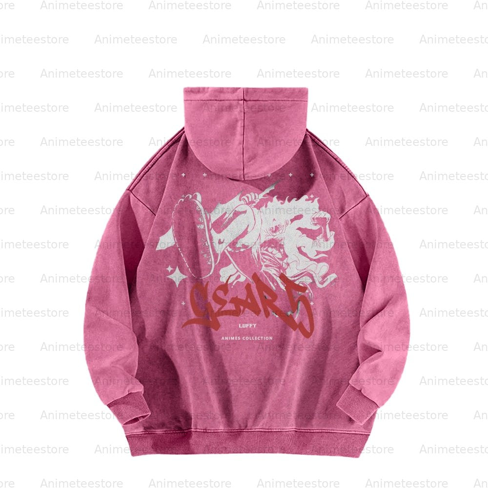 OP-Washed Luffy Vintage Hoodie