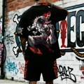 OP-Unisex Anime Inspired Vintage T-shirt& Shorts 2 Pieces Set