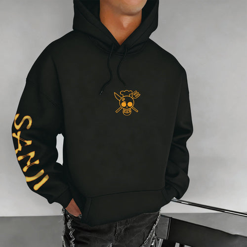 0P-Unisex Anime Graphic Streetwear Vintage Plush Hoodie